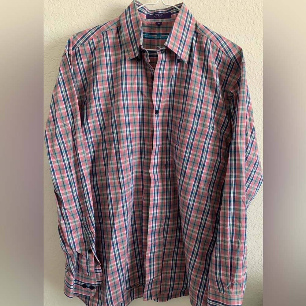 Mens Alan Flusser Shirt Size‎ Med Cotton
